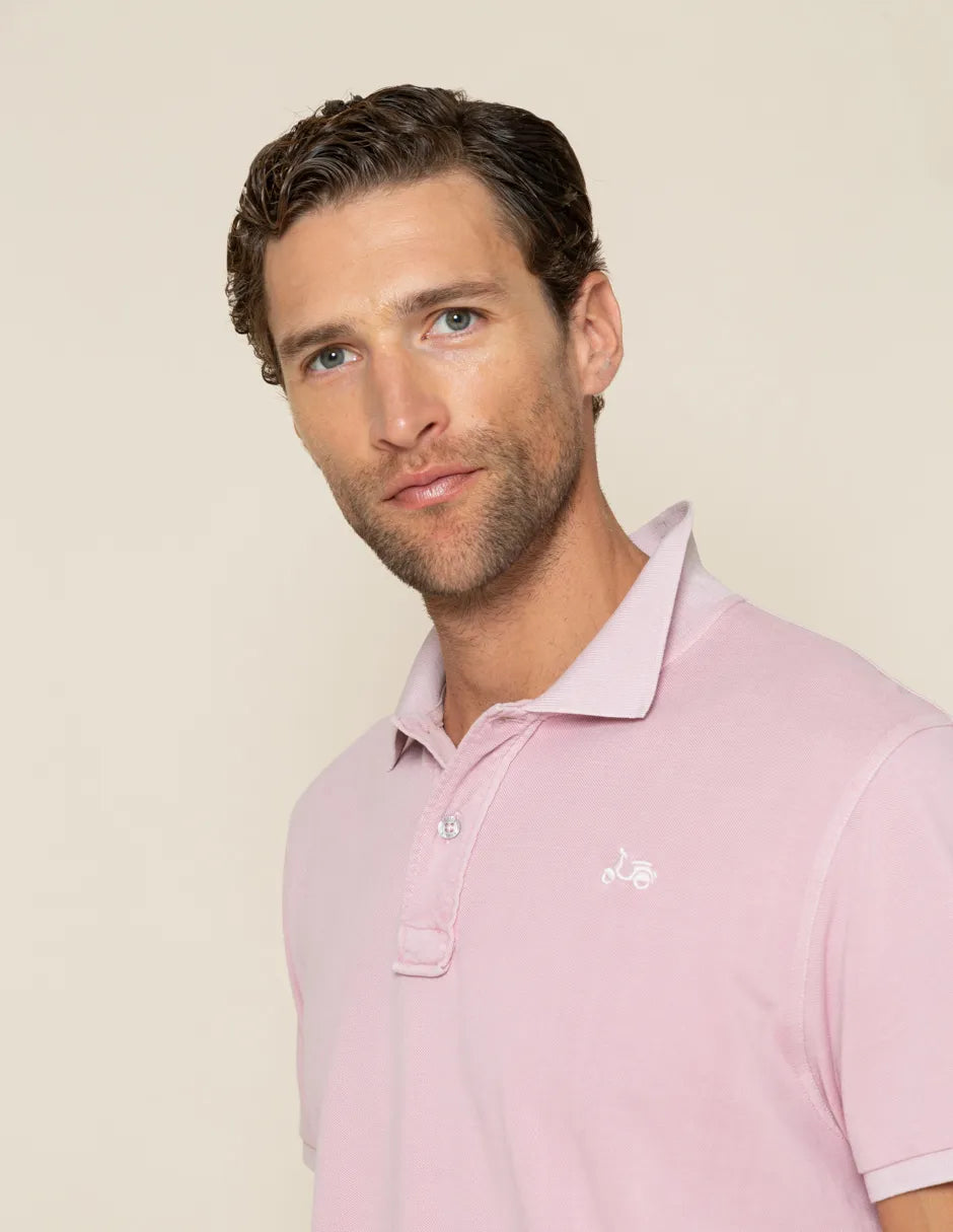 Polo de manga corta rosa