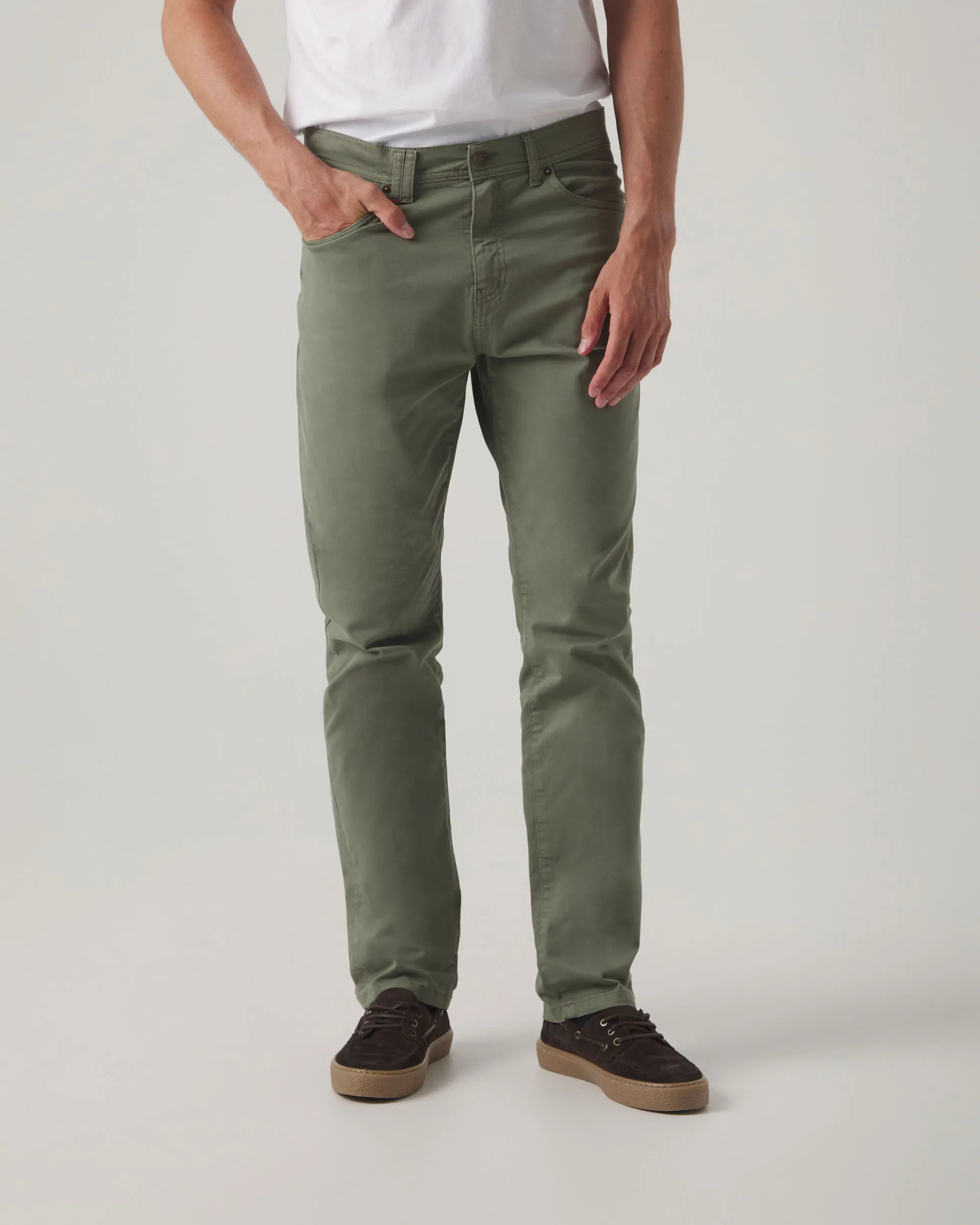 Pantalón 5 bolsillos verde khaki