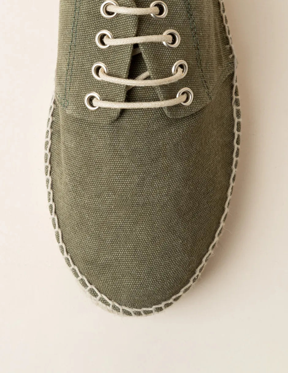 Alpargata de cordones verde khaki