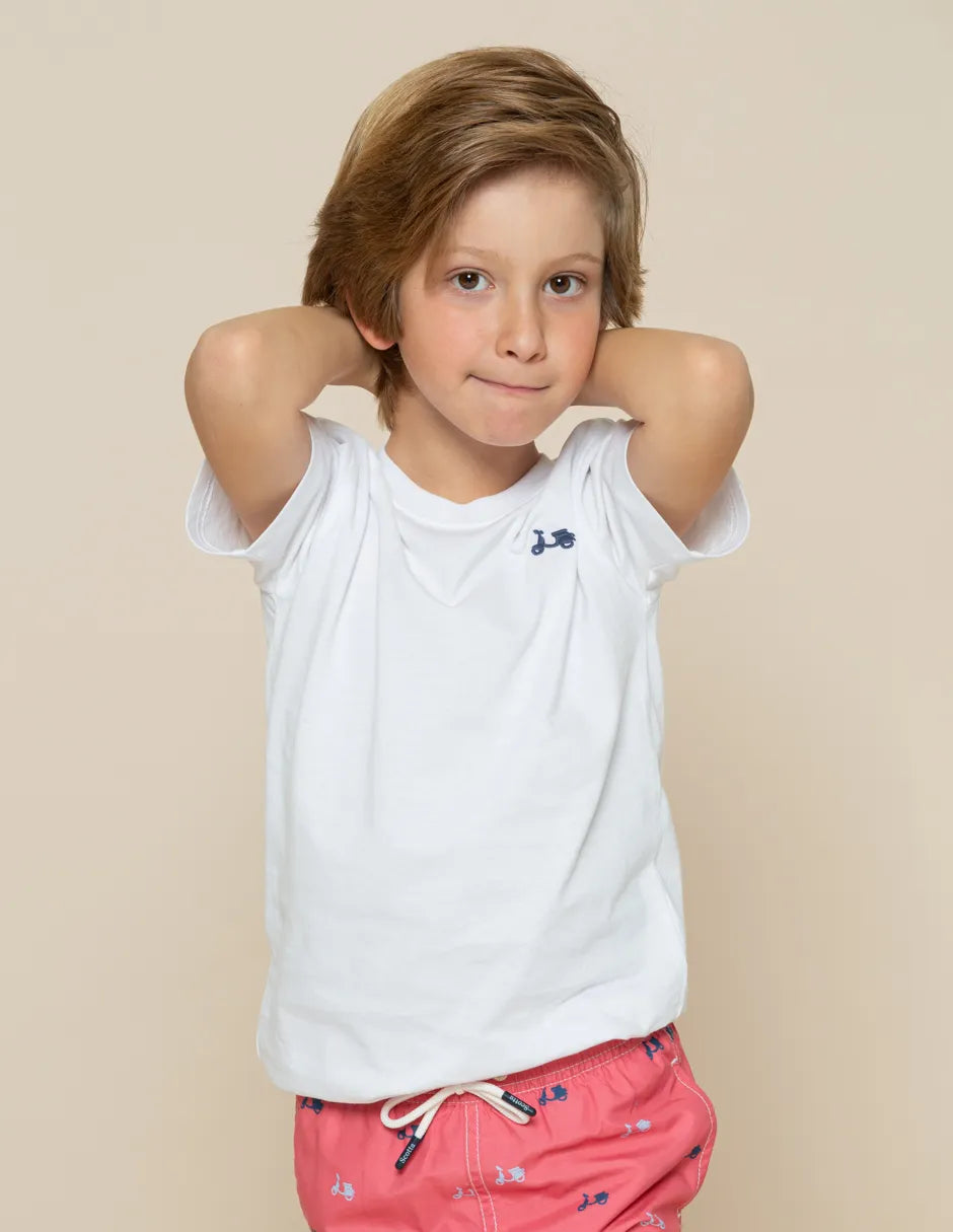 Camiseta niño con dibujo en la espalda