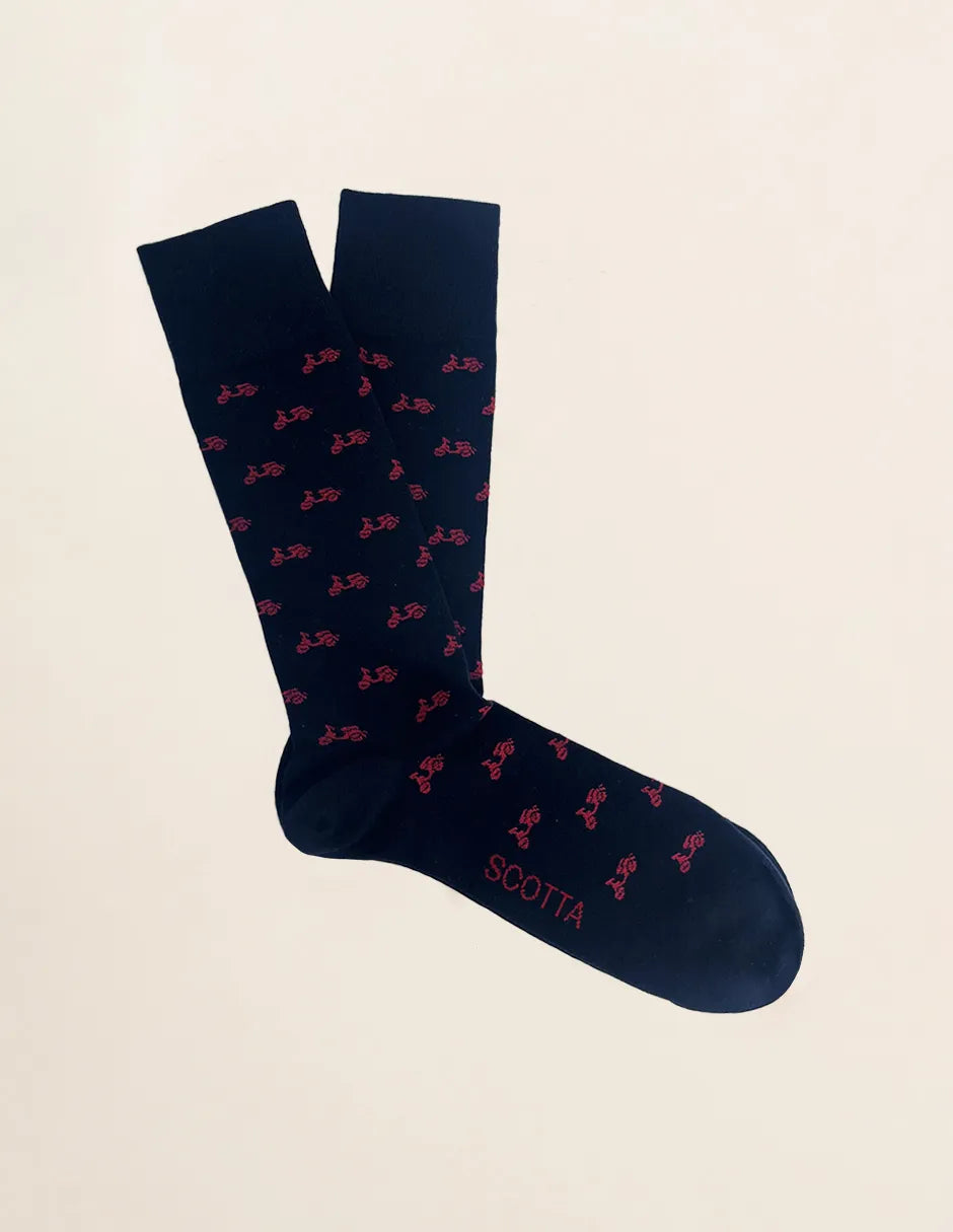 Calcetines marino con logos