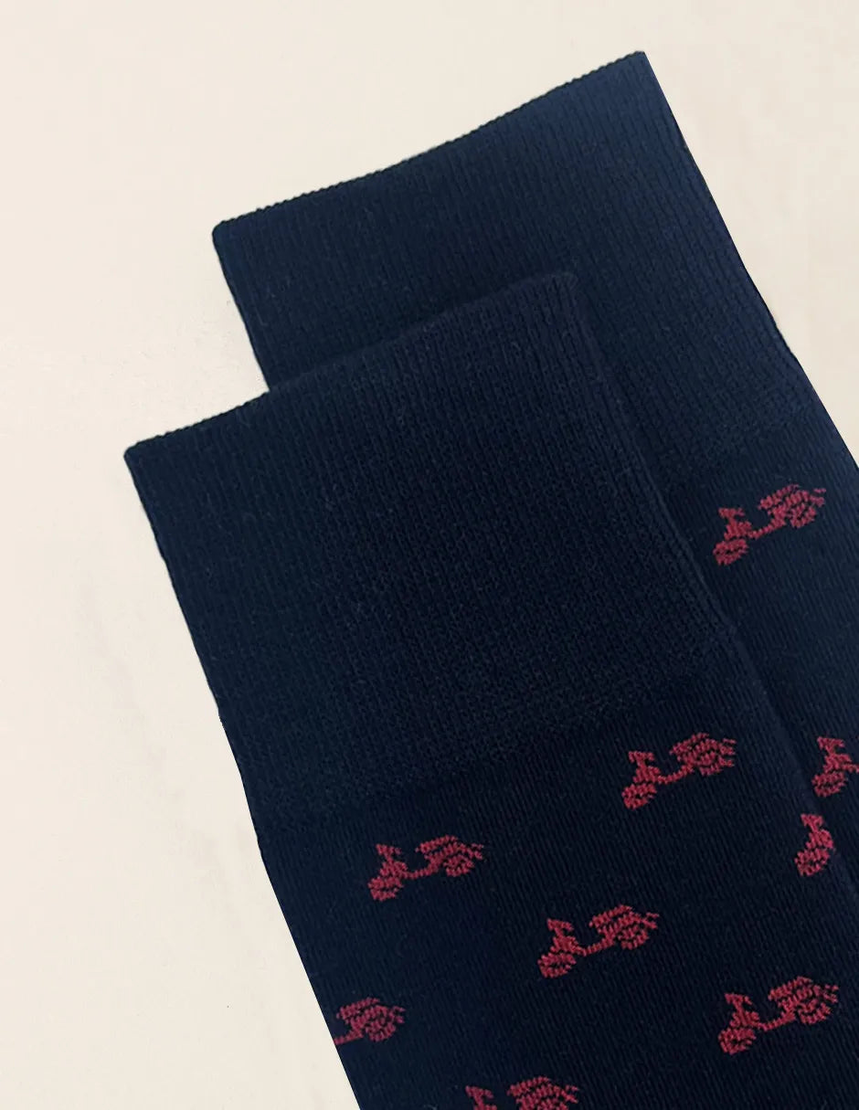 Calcetines marino con logos