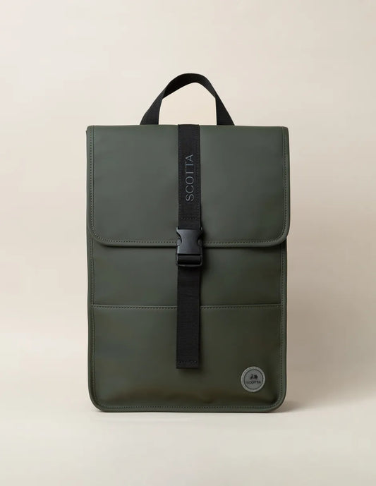 Mochila verde khaki con logo