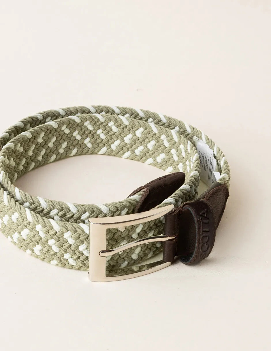Cinturón trenzado verde