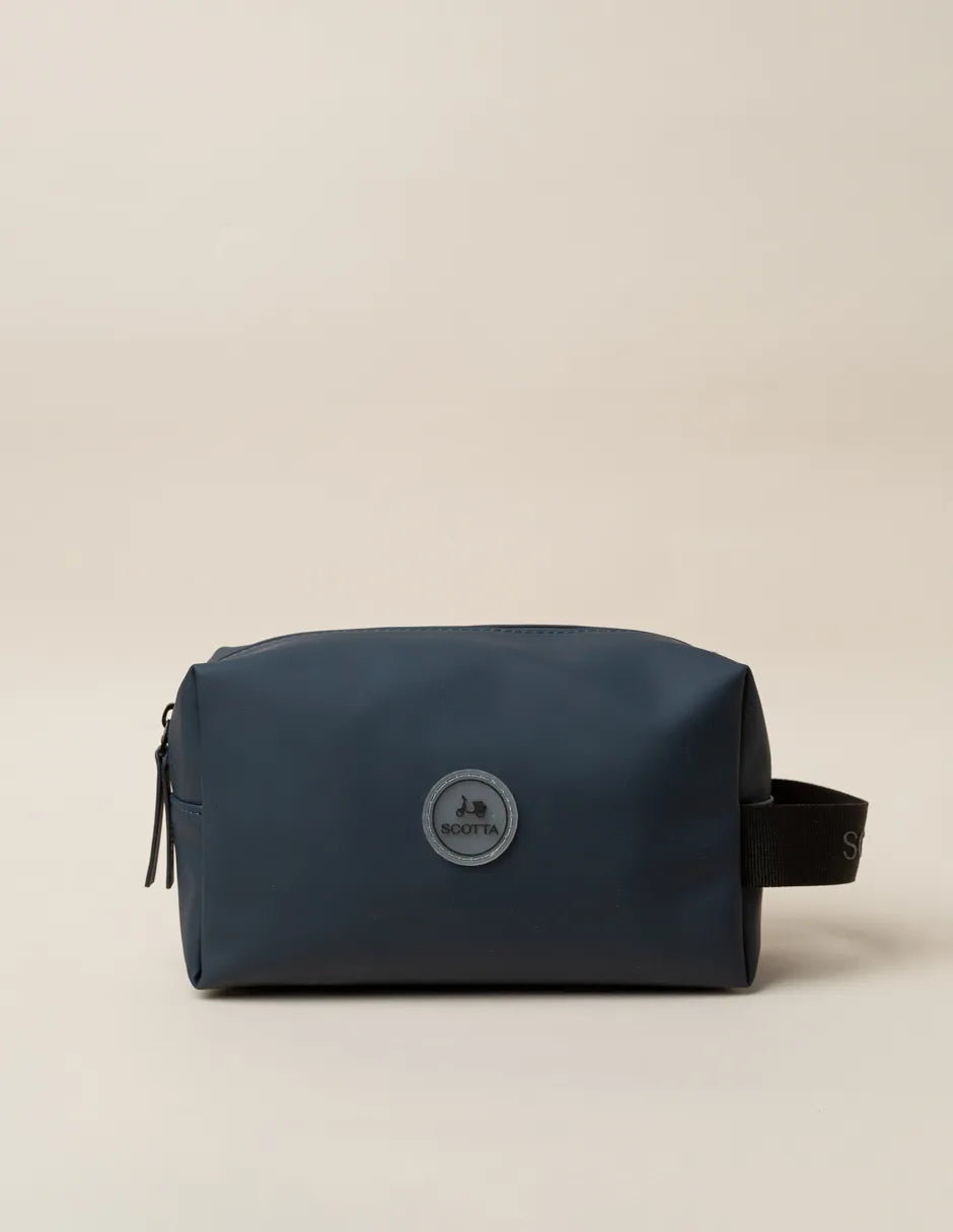 Neceser azul marino con logo