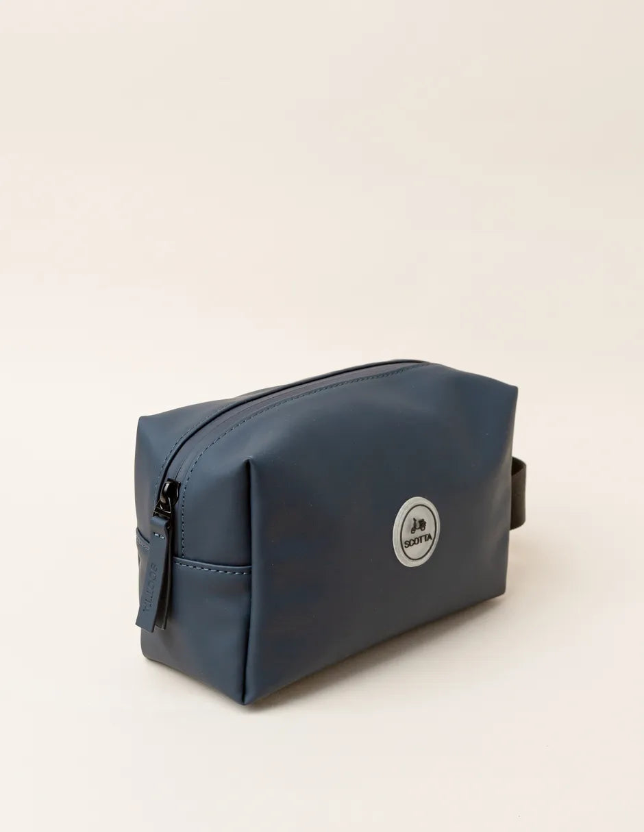 Neceser azul marino con logo
