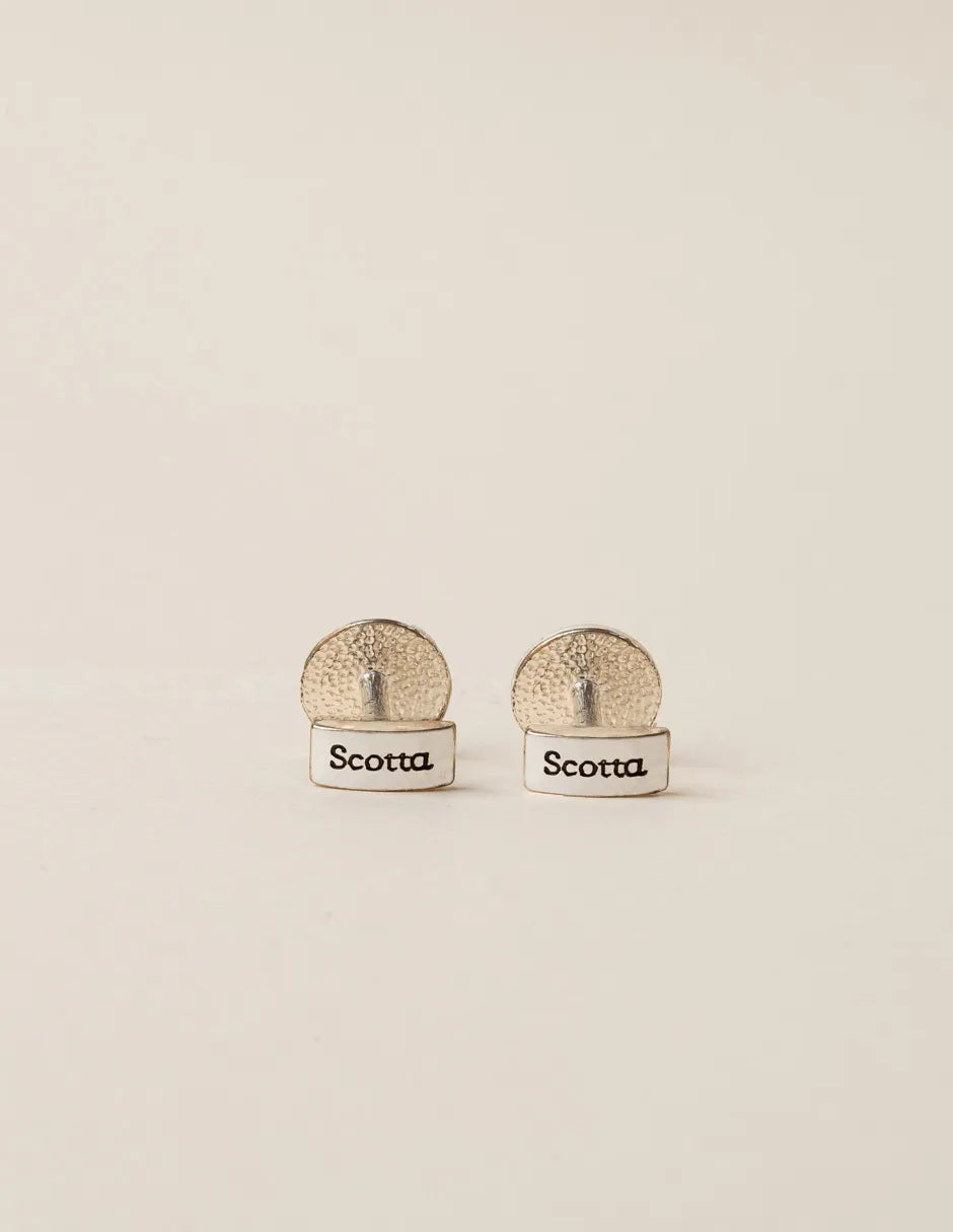 Gemelos de plata con logo