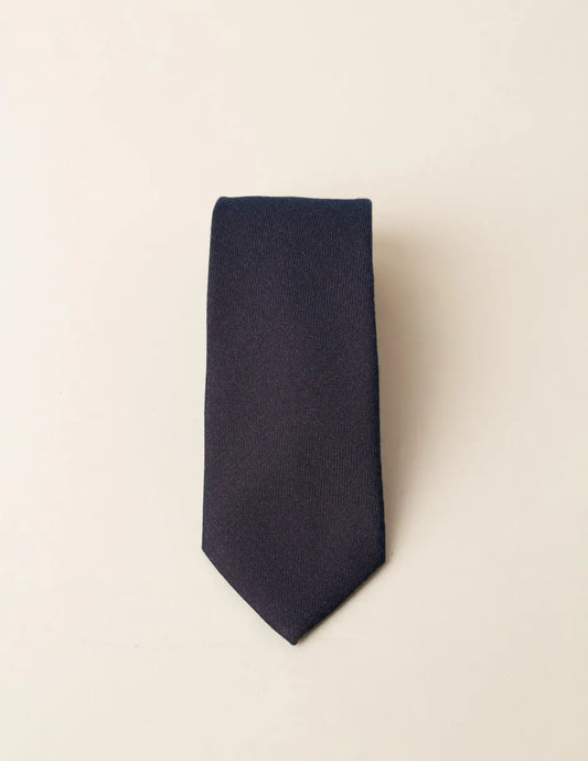 Corbata lana azul marino