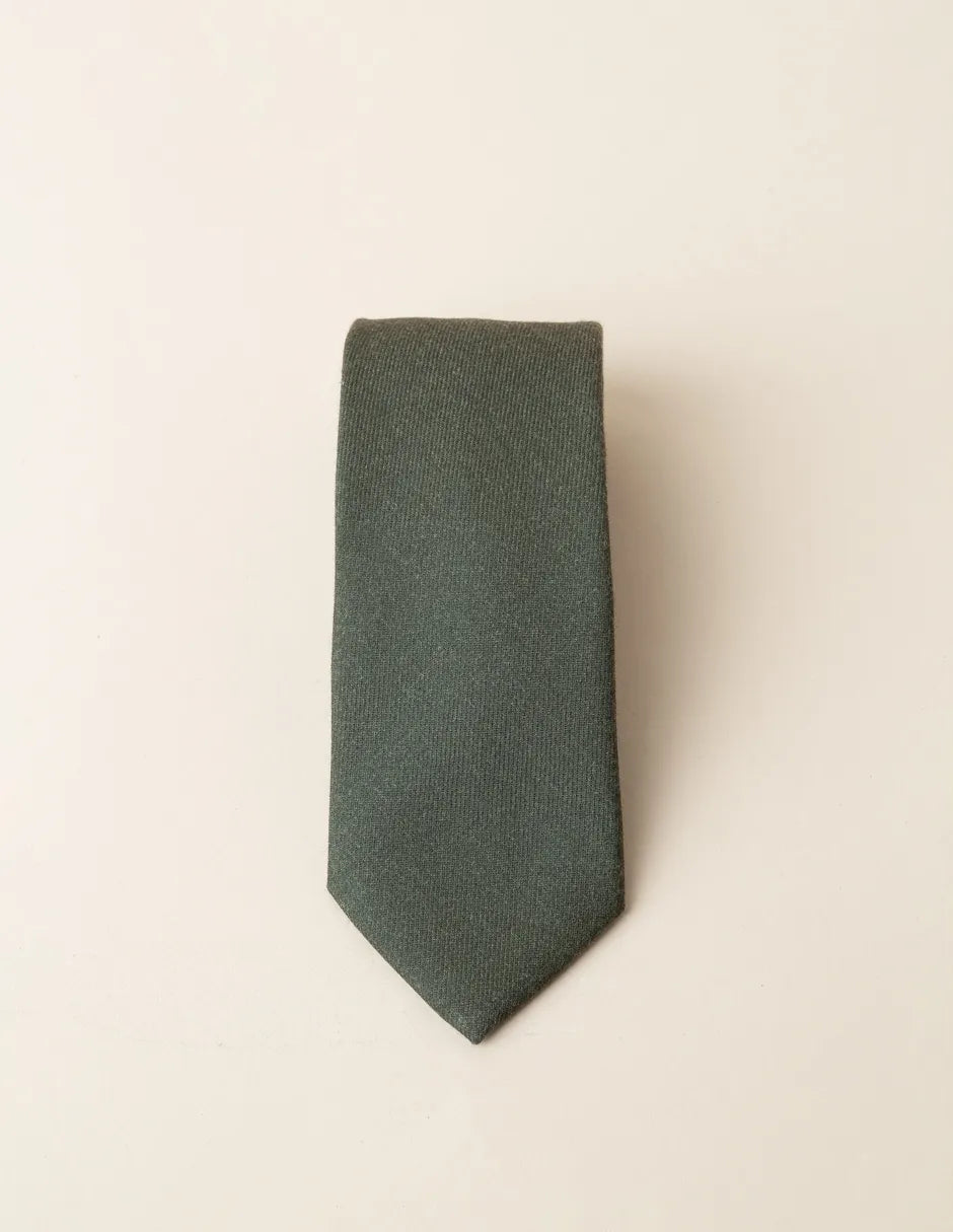 Corbata lana verde