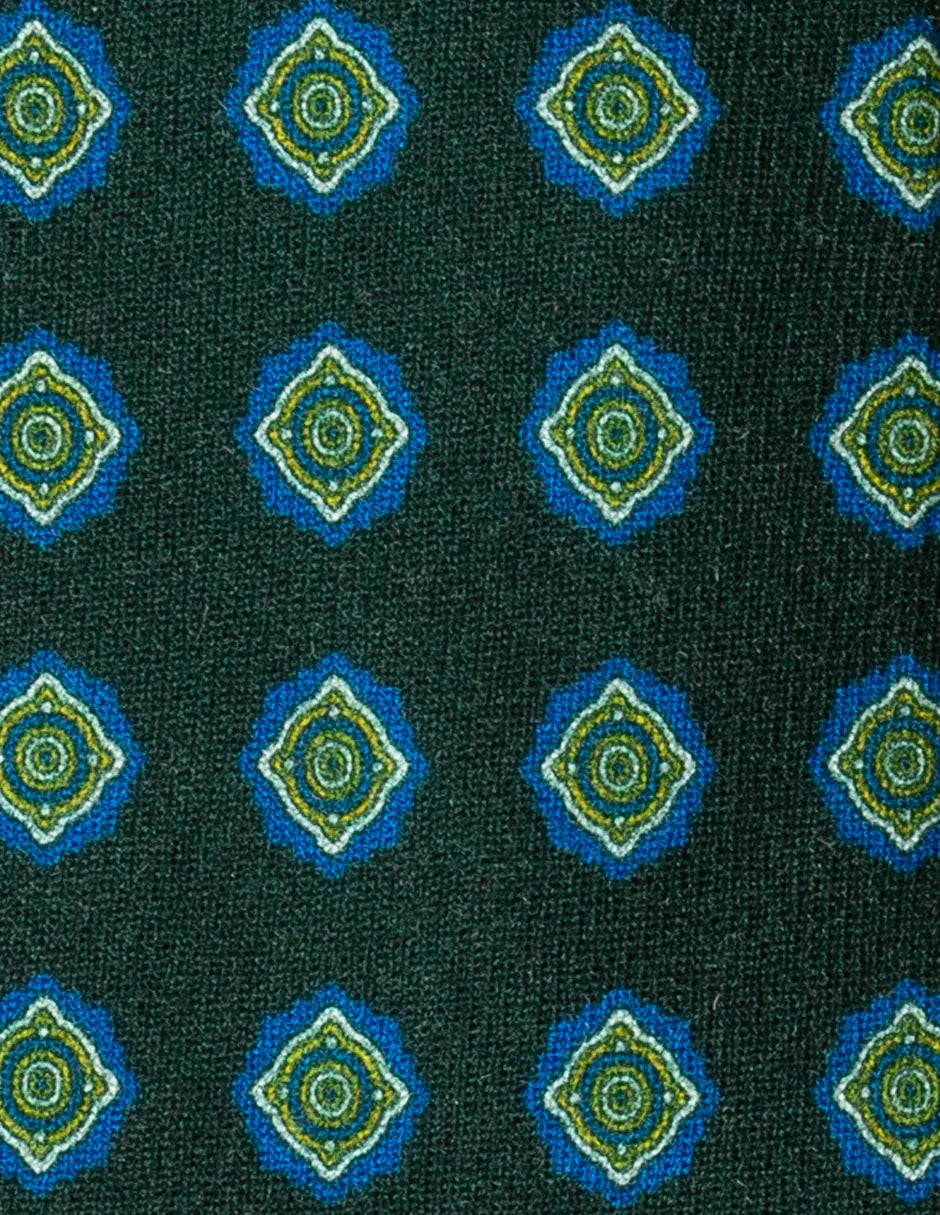 Corbata dibujo geométrico verde