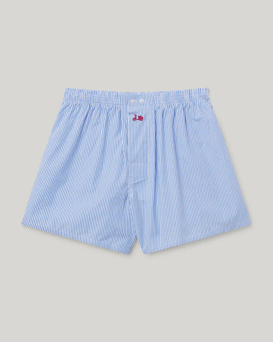 Calzoncillos raya orgánico celeste