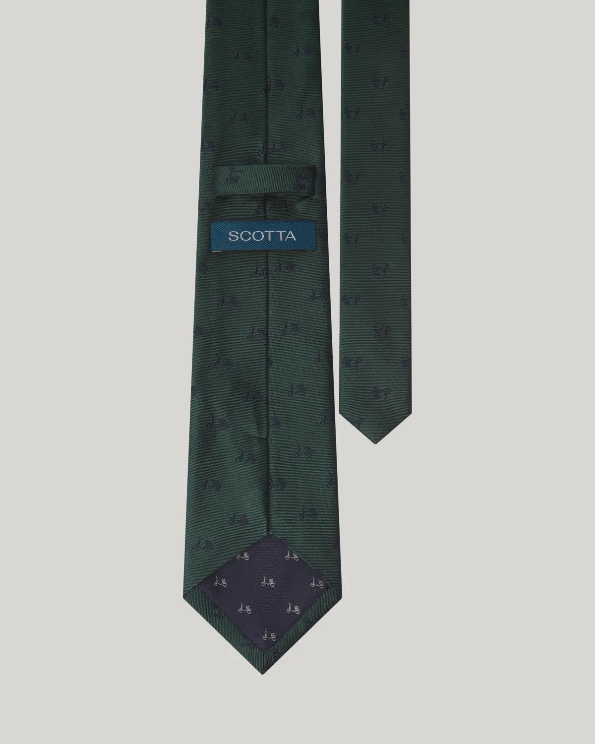 Corbata logo seda verde