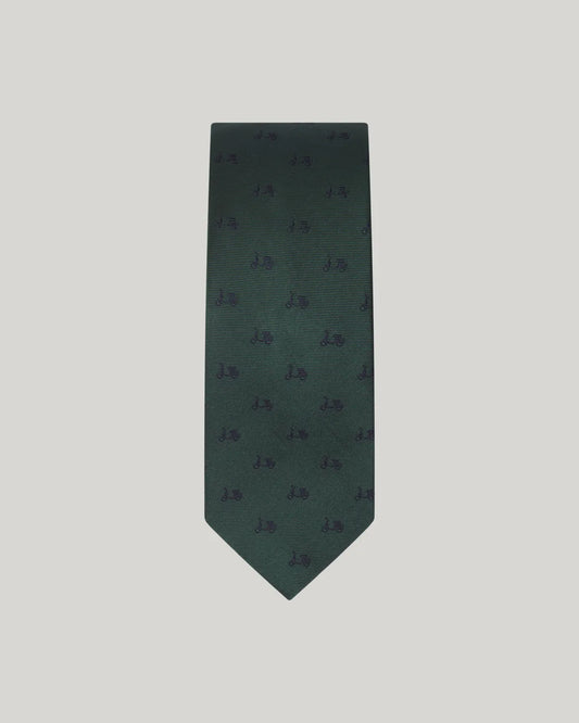 Corbata logo seda verde