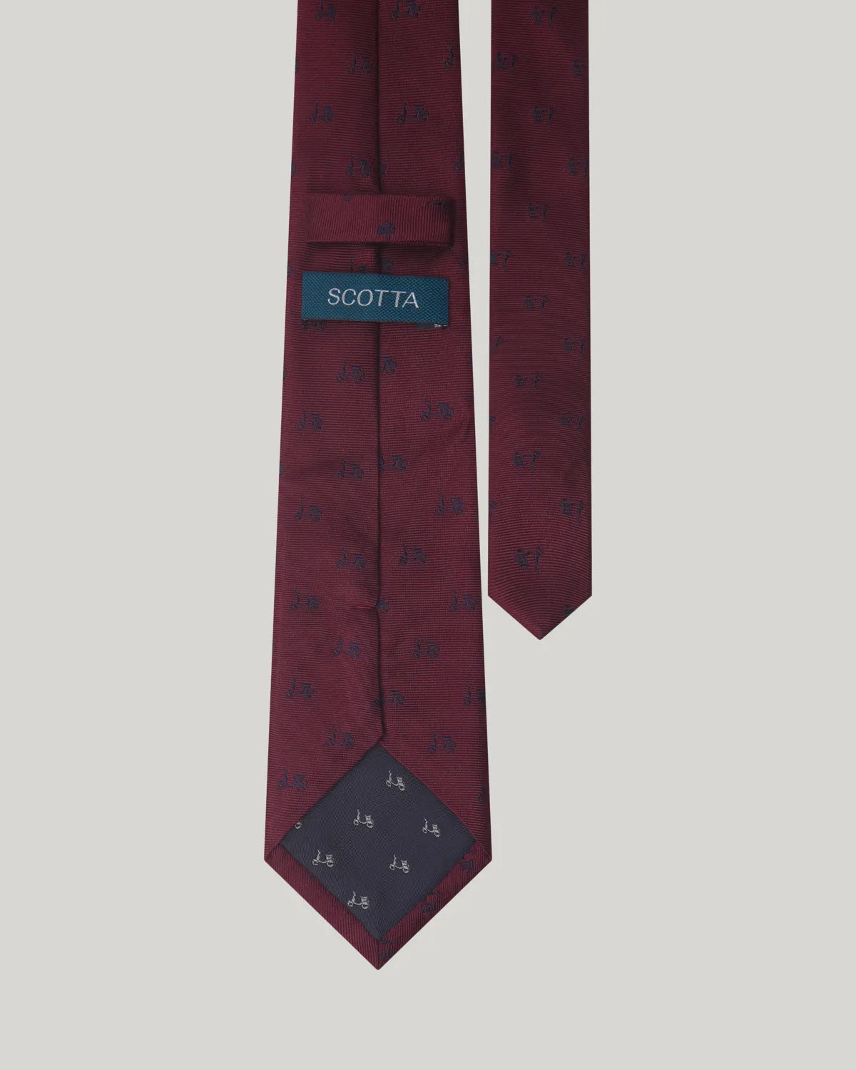 Corbata logo seda burdeos