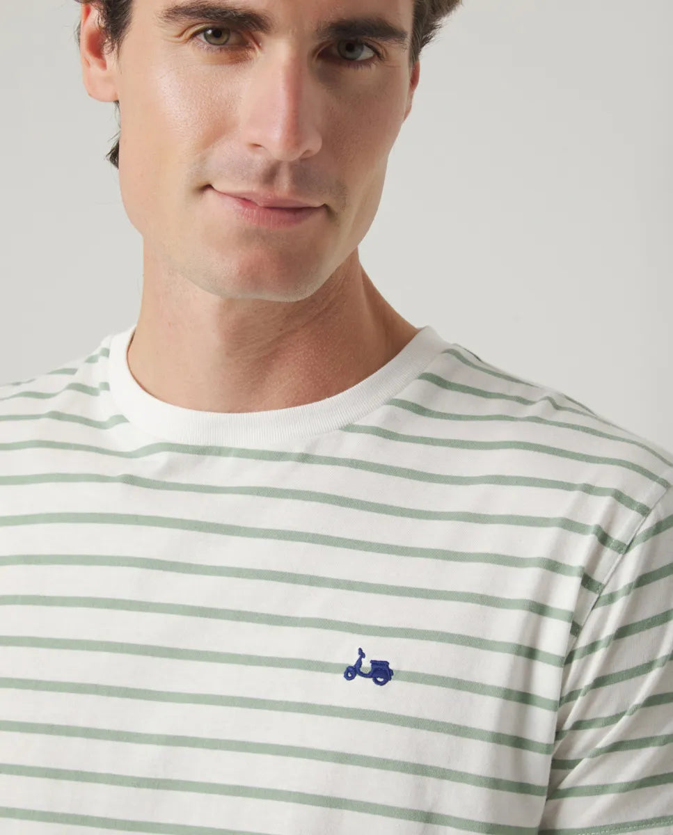 Camiseta Rayas Khaki | SCOTTA