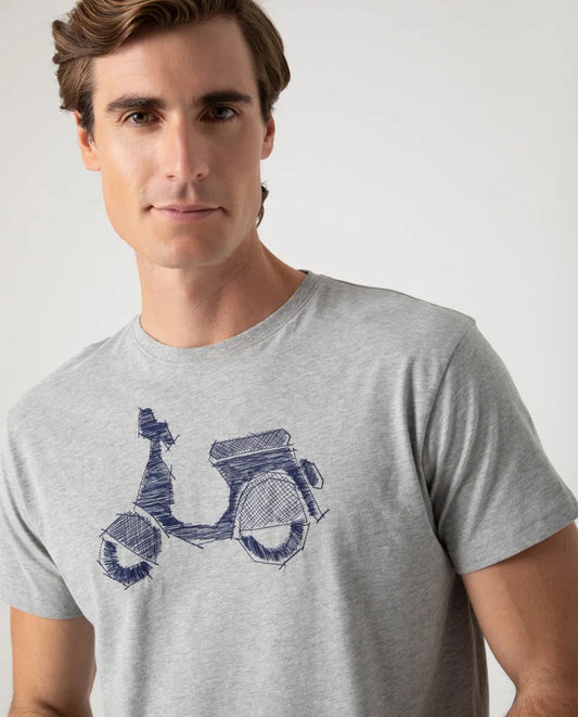 Camiseta Logo Frontal Gris