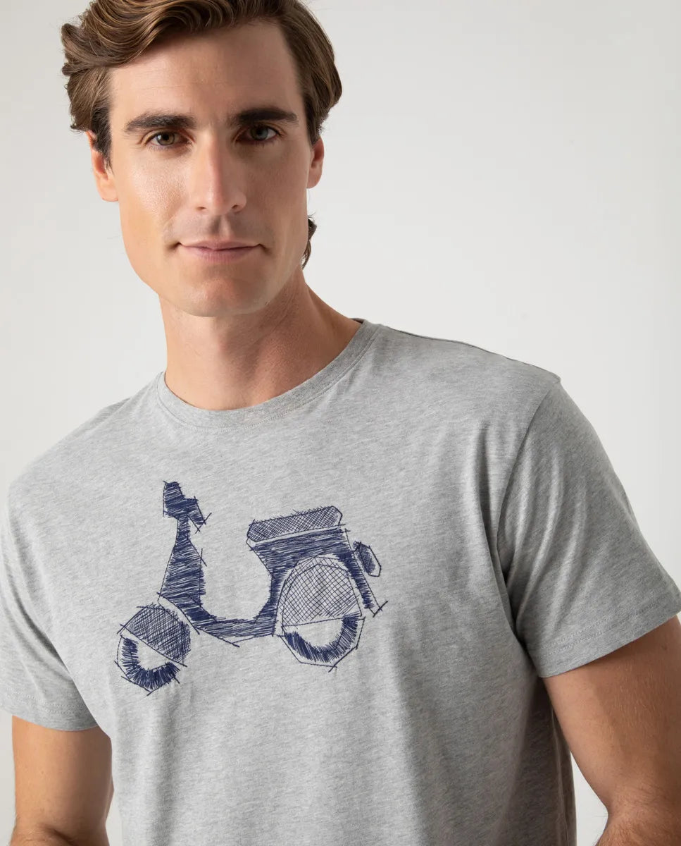 Camiseta Logo Frontal Gris