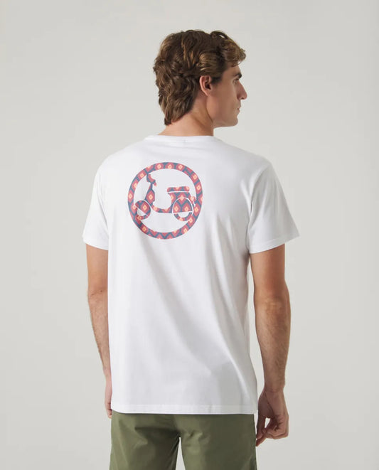Camiseta Ikat Moto Blanco