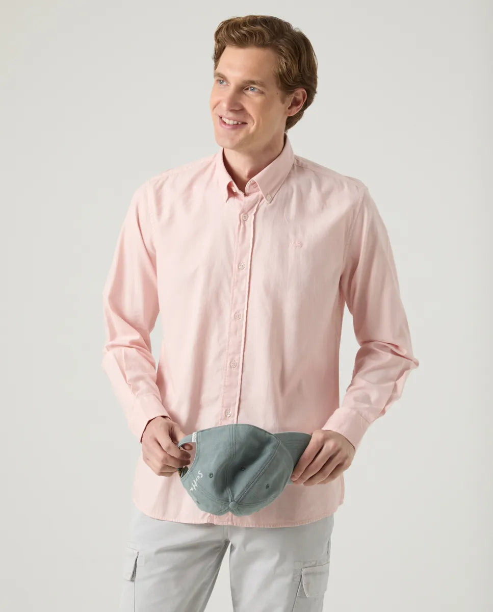 Camisa Estructura Pinpoint Rosa Palo