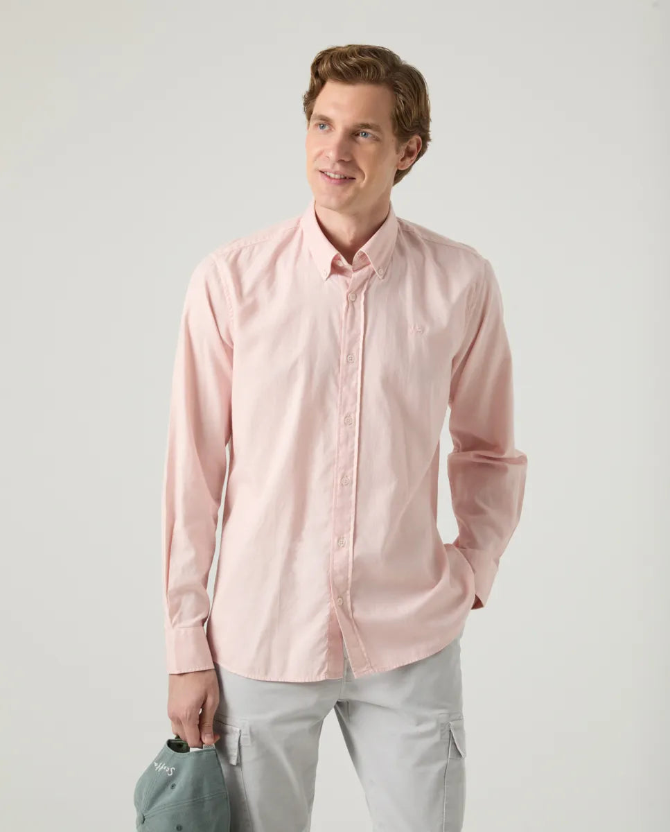 Camisa Estructura Pinpoint Rosa Palo