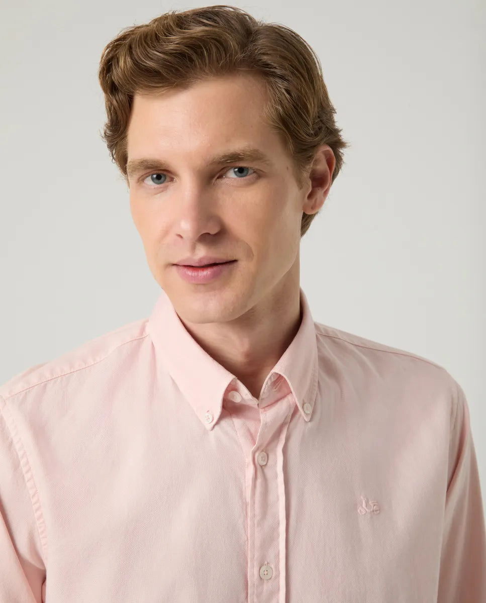 Camisa Estructura Pinpoint Rosa Palo