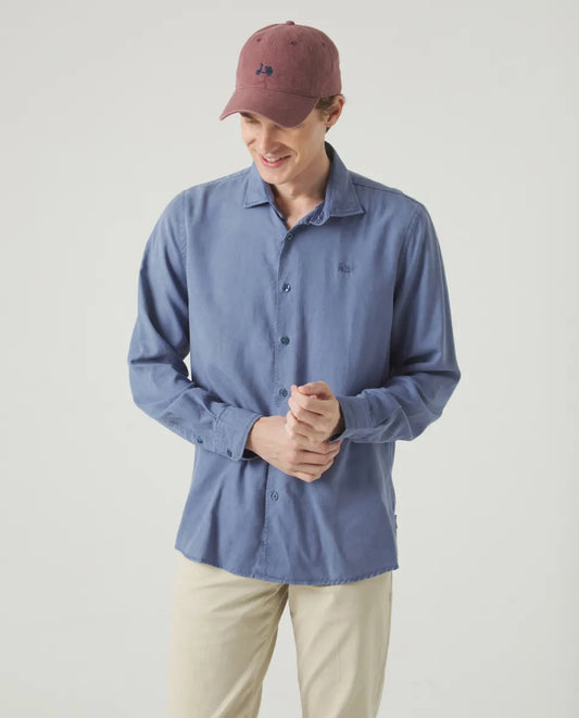 Camisa Forest Tencel Linen Azul Denim
