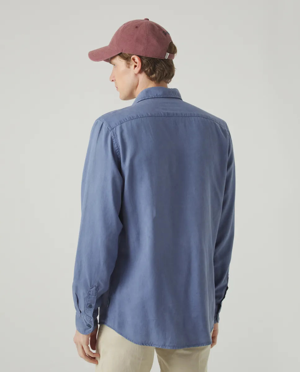 Camisa Forest Tencel Linen Azul Denim
