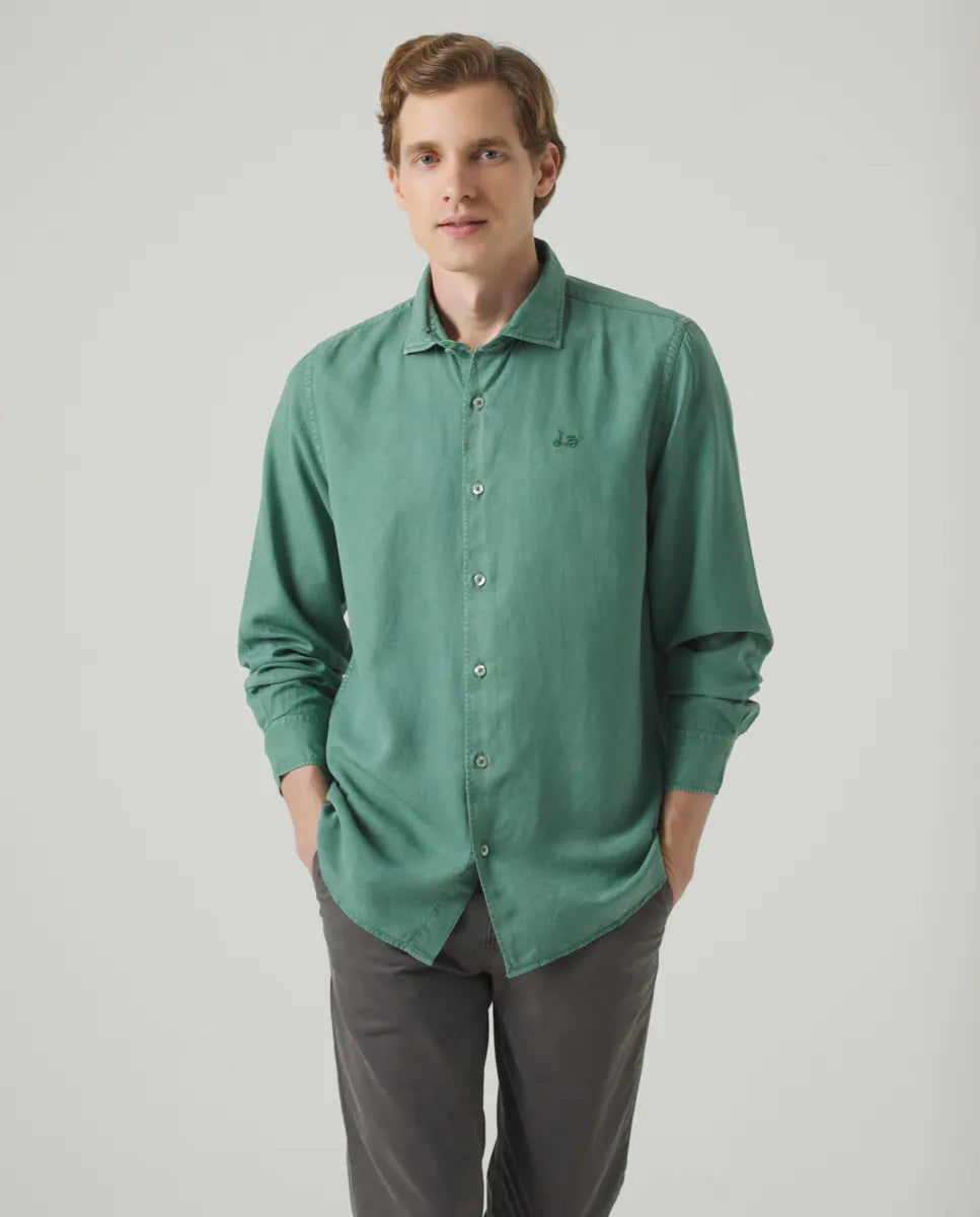 Camisa Forest Tencel Linen Océano