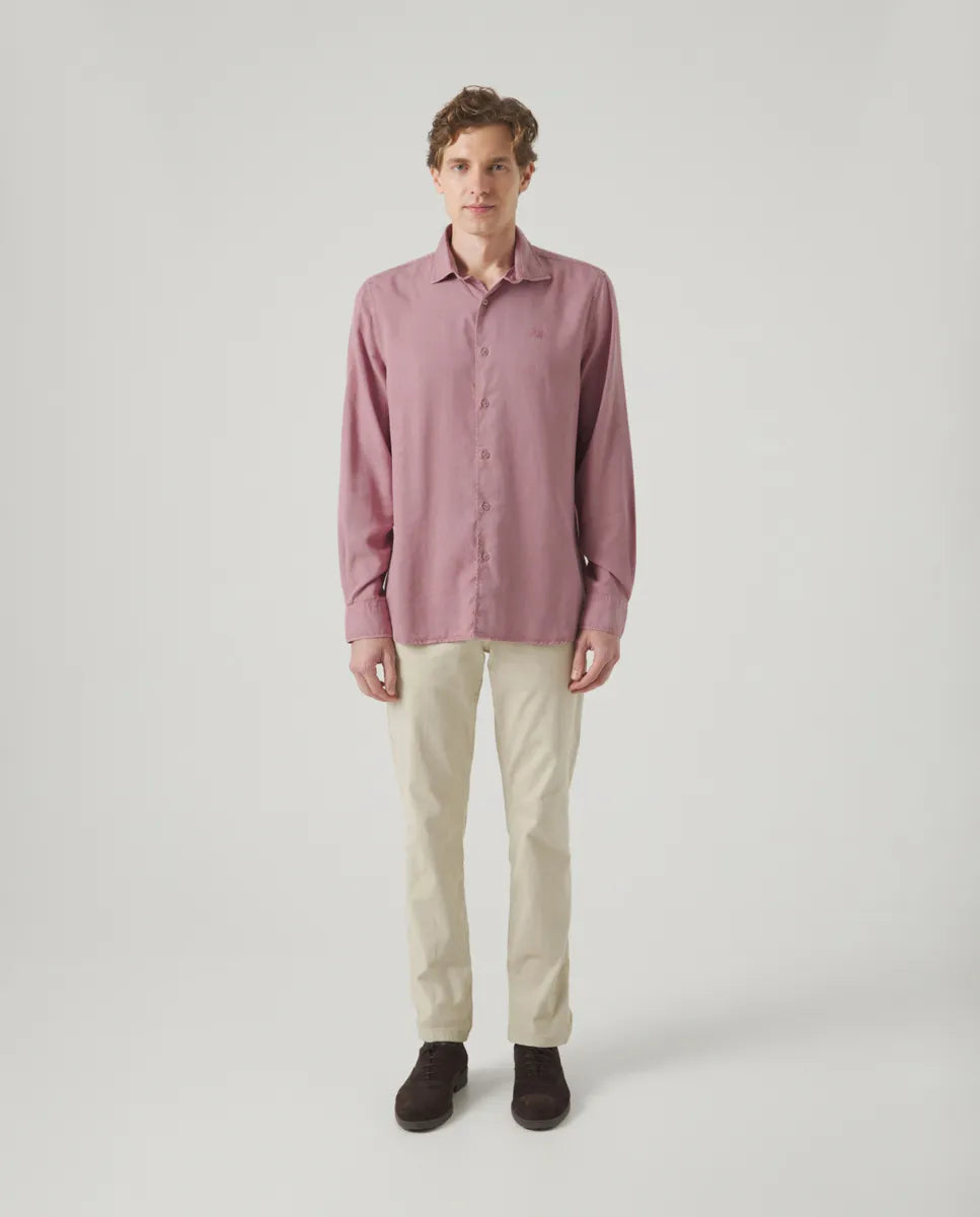 Camisa Forest Tencel Linen Burdeos