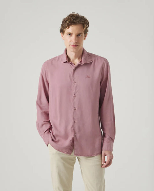 Camisa Forest Tencel Linen Burdeos