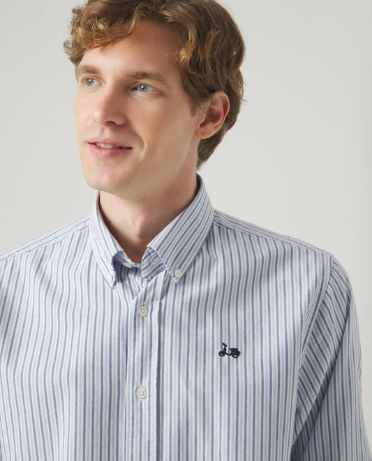 Camisa Oxford Rayas Marino