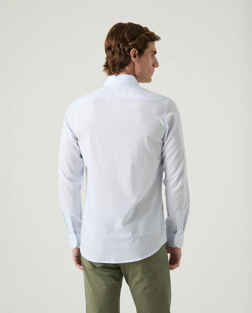 Camisa Sport Stripes Celeste