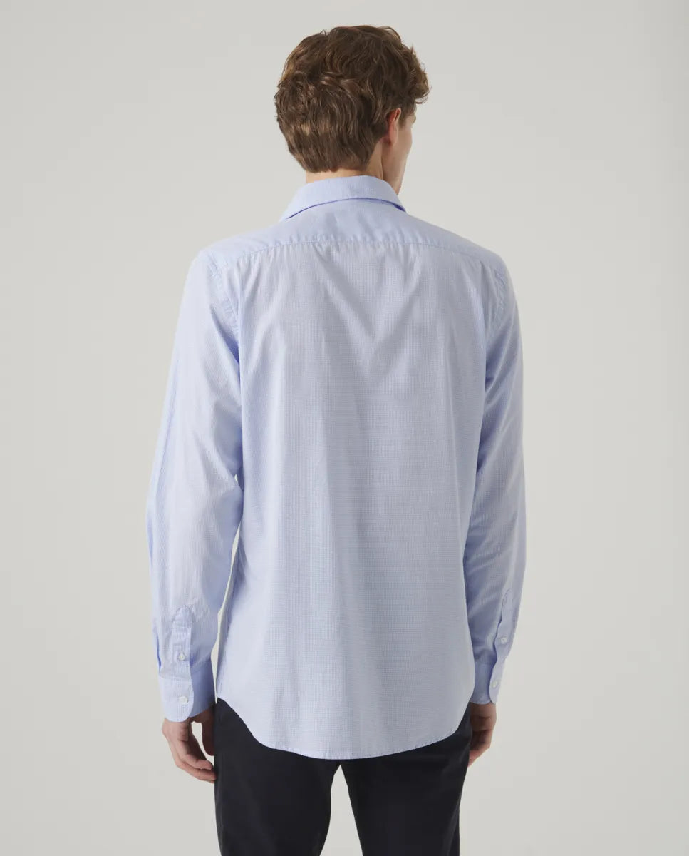 Camisa Vichy Celeste