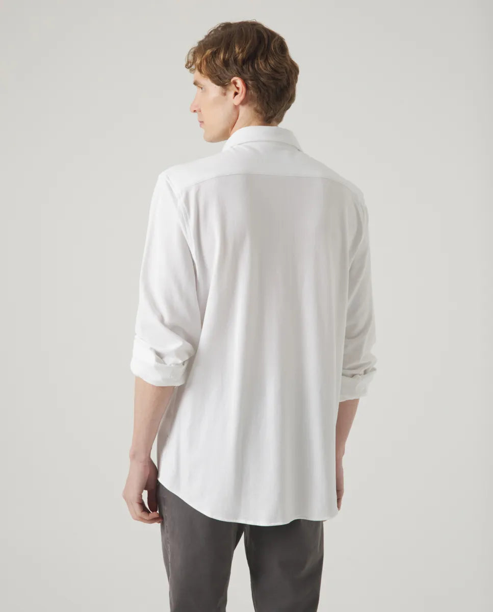 Camisa Polera Pique Blanco