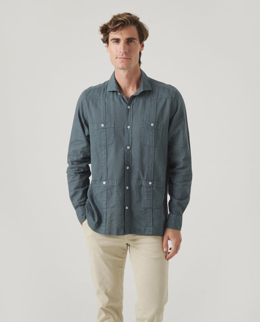 Camisa Guayabera Li-Co Marino | SCOTTA