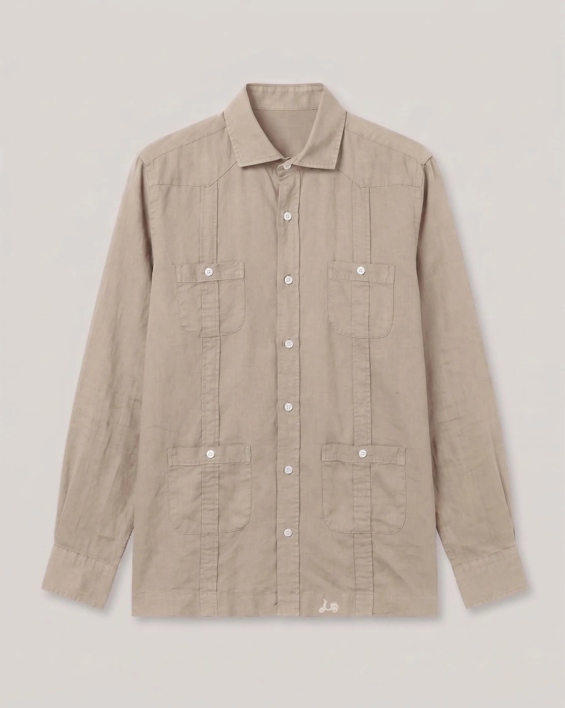 Camisa Guayabera Li-Co Marrón Topo | SCOTTA