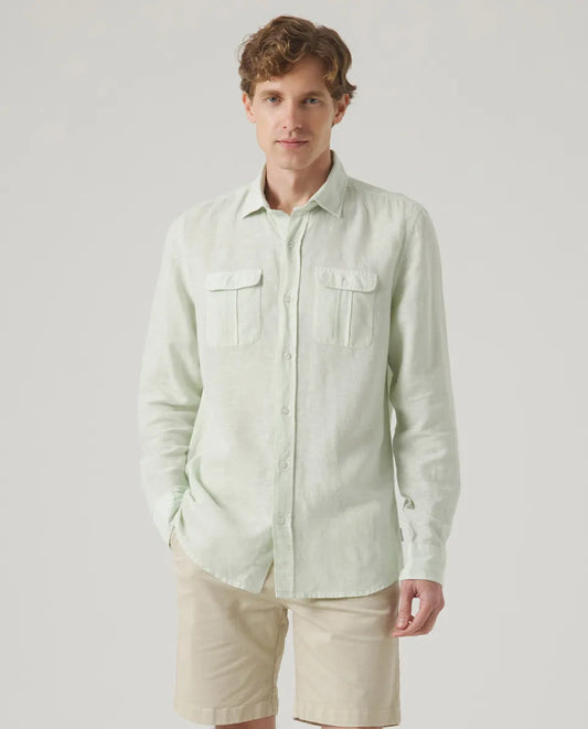 Camisa Li-Co Pocket Verde Grisáceo