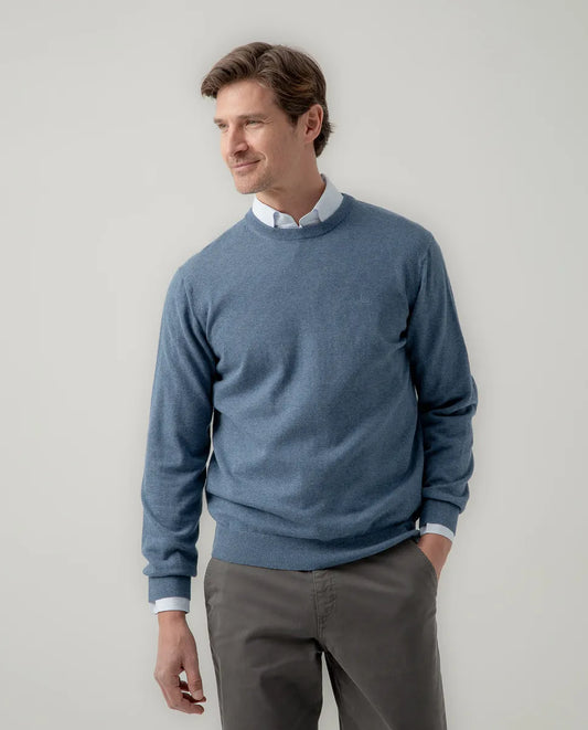 Jersey Classic Crew Neck Cotton Denim | SCOTTA