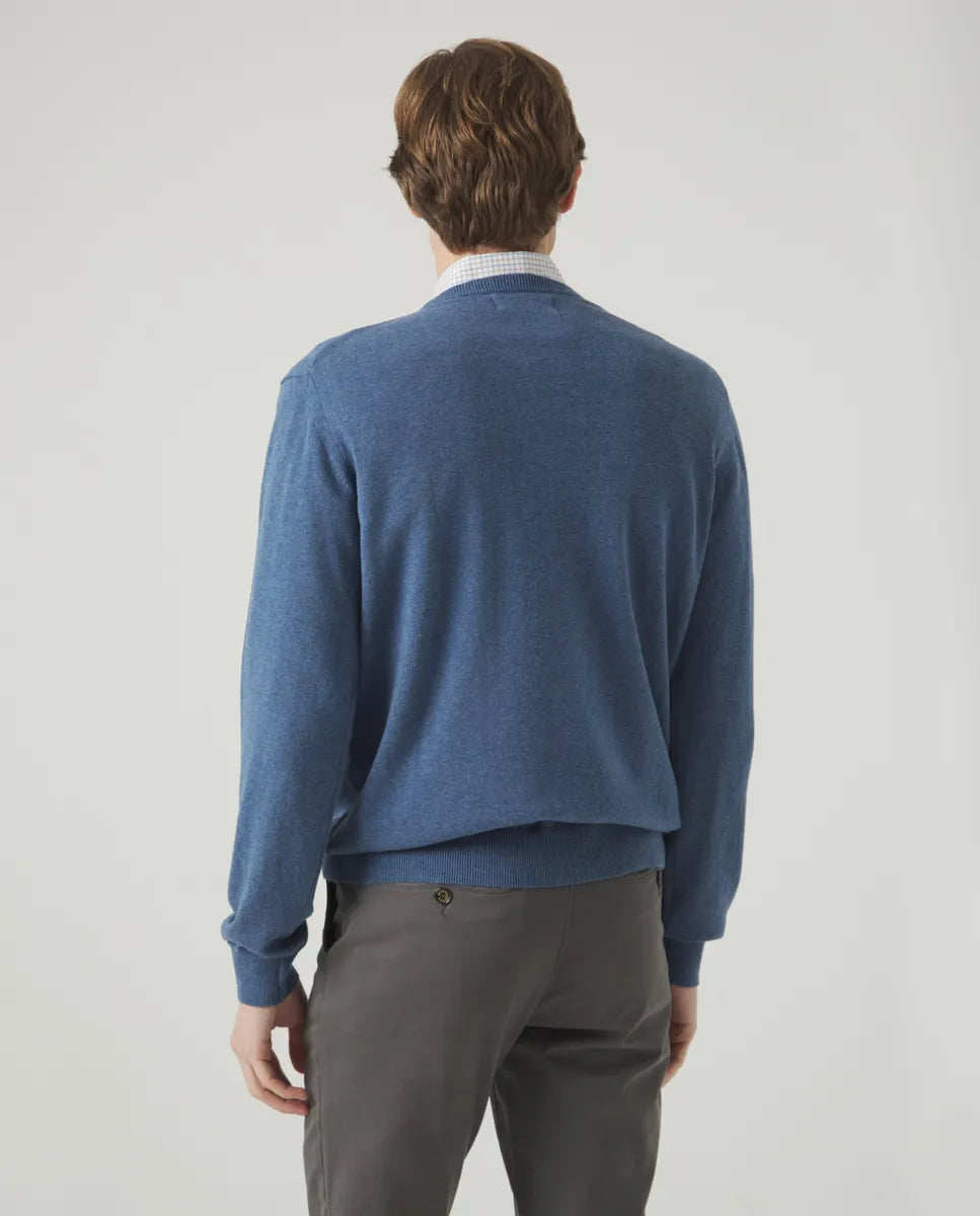 Jersey Classic Crew Neck Cotton Denim