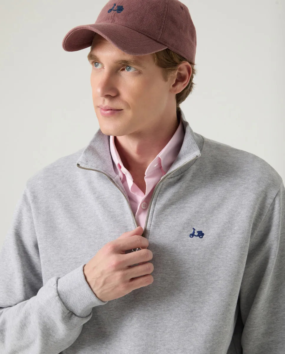 Sudadera Zip Gris