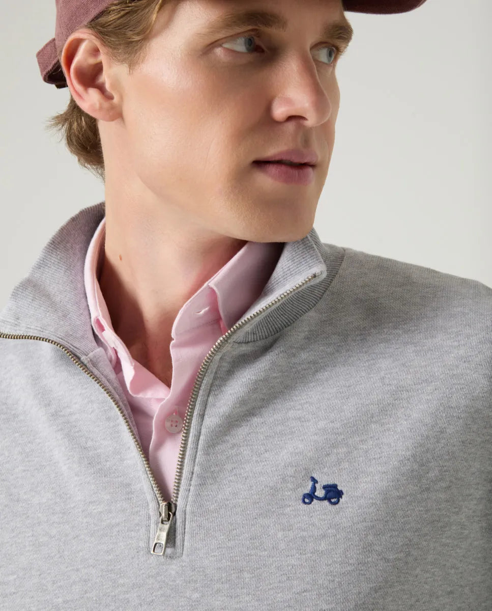 Sudadera Zip Gris