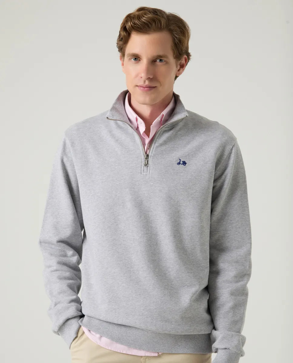 Sudadera Zip Gris