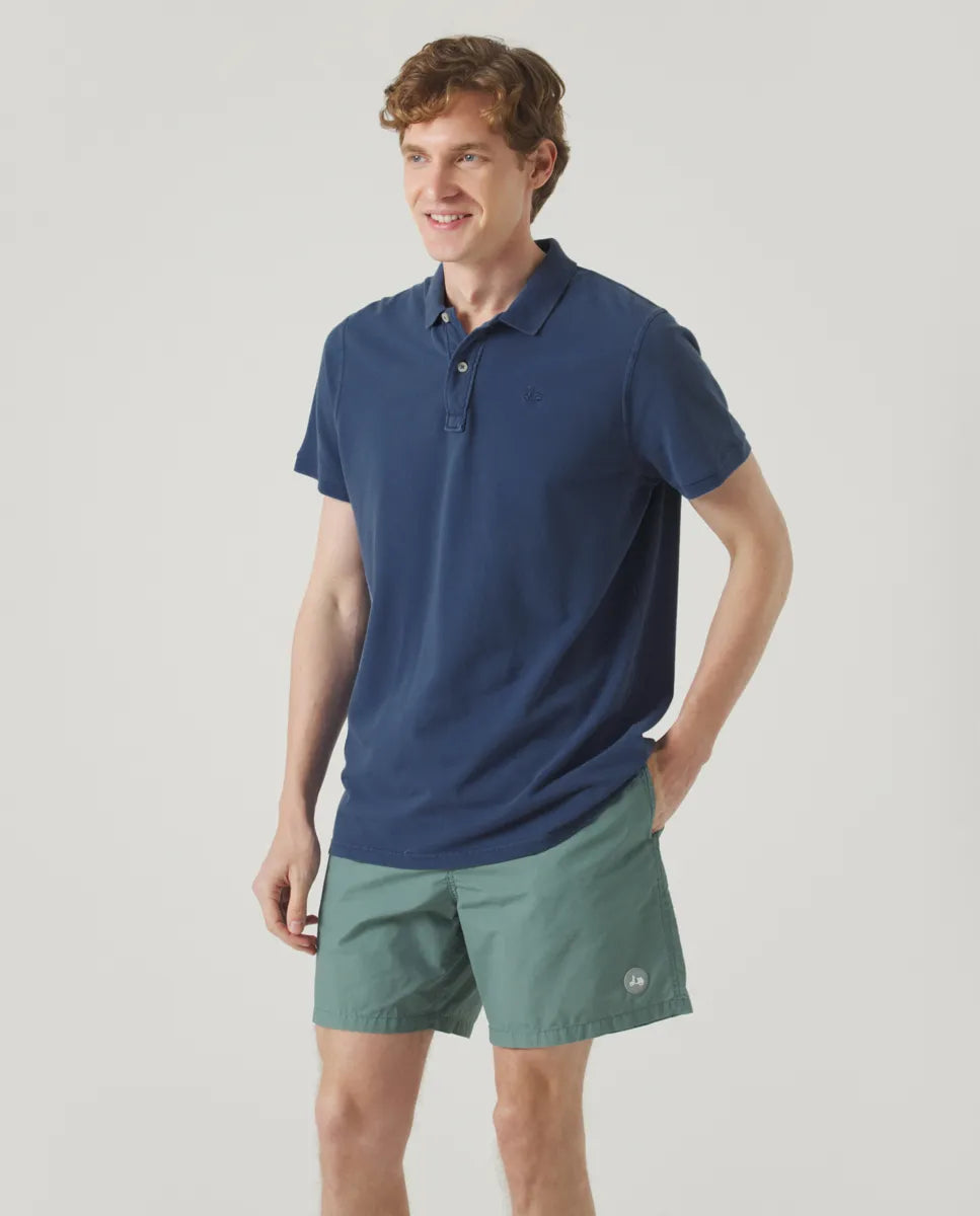 Polo Garment Azul Marinho