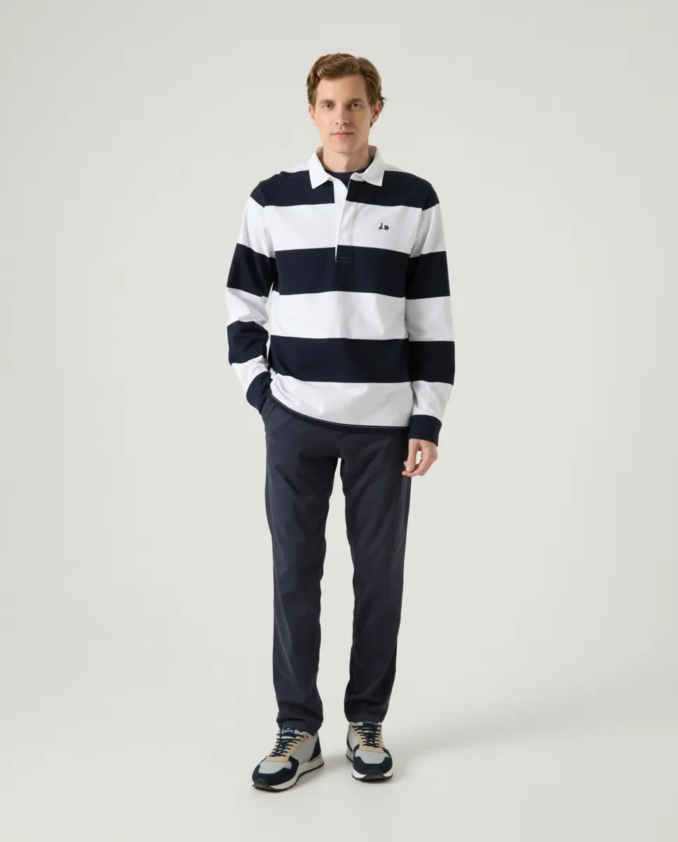 Polo James Stripes Marino