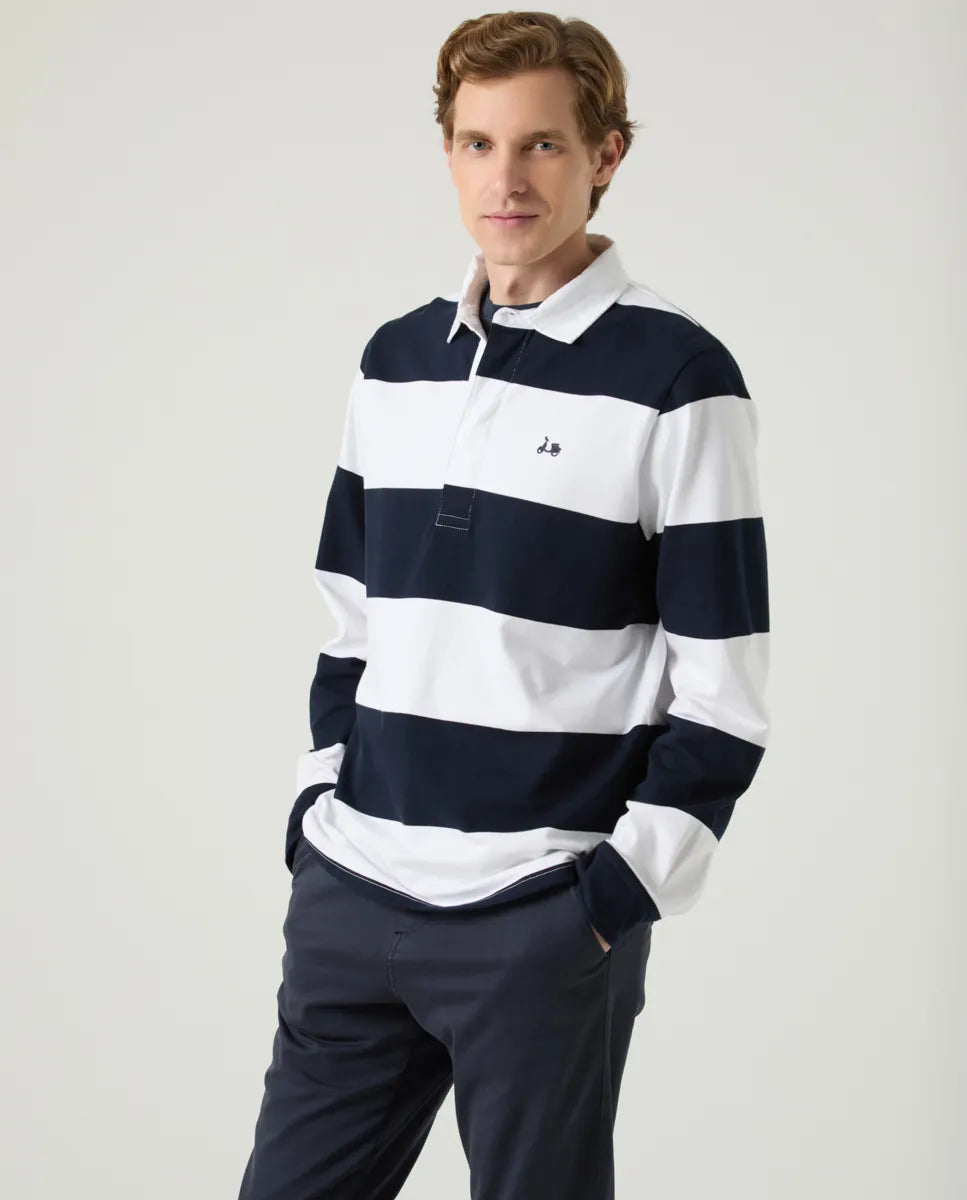 Polo James Stripes Marino