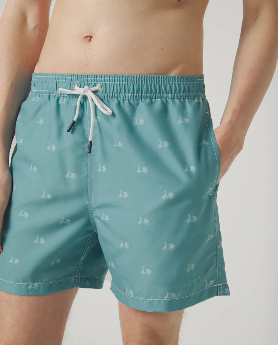 Bañador Logo Verde Grisáceo