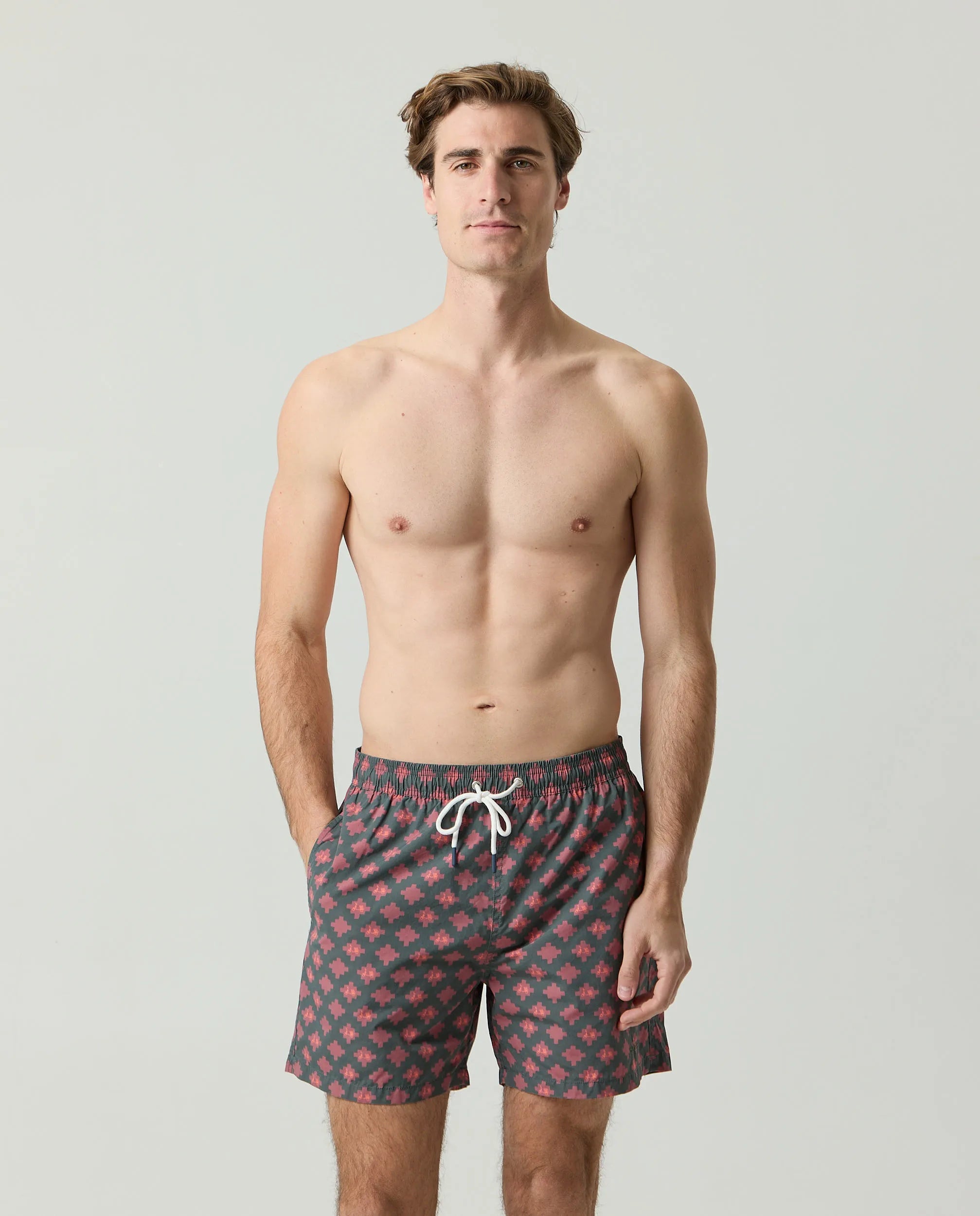 Bañador Logo Geometric Khaki | SCOTTA