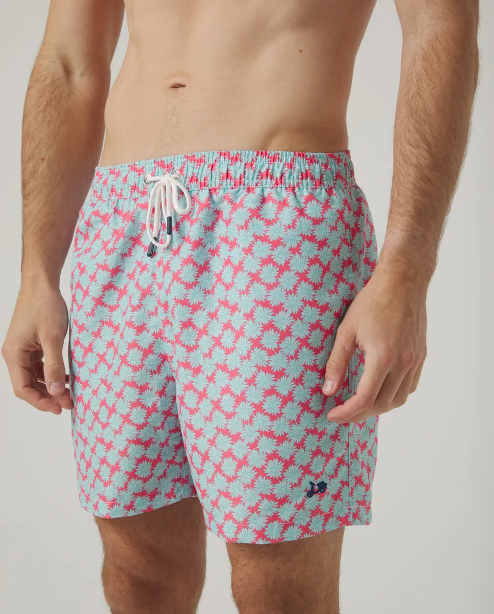 Bañador Flowers Frambuesa