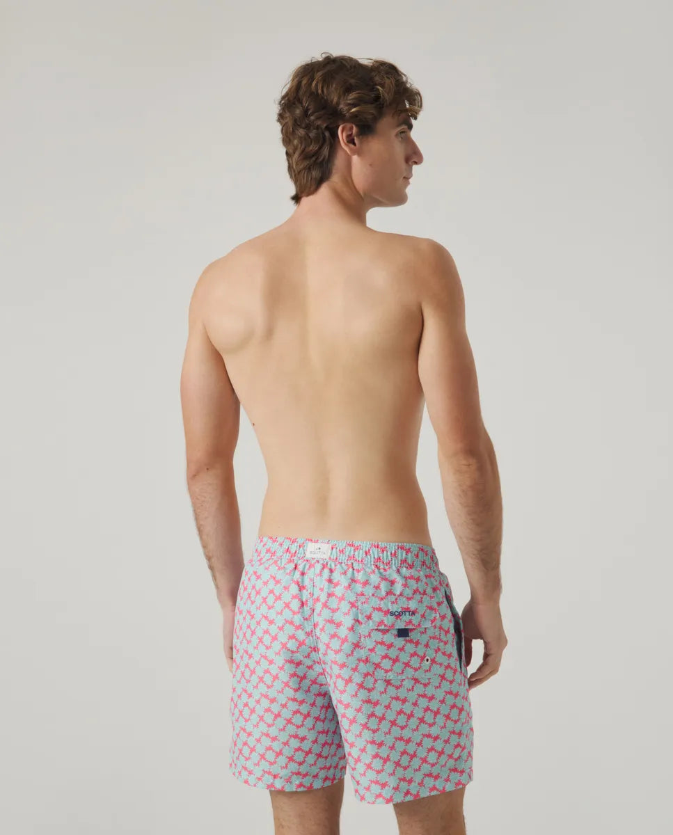 Bañador Flowers Frambuesa