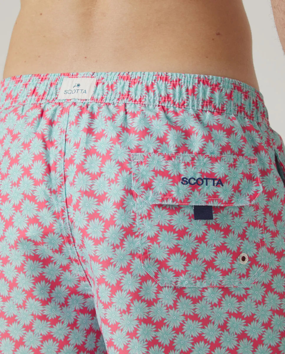 Bañador Flowers Frambuesa